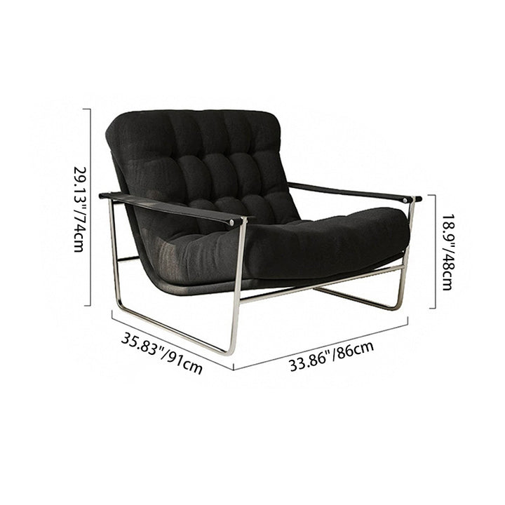 Chaise d'appoint trapézoïdale en velours côtelé vintage traditionnel avec grille en acier inoxydable et dossier pour salon 