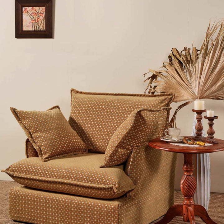 Chaise d'appoint en bois de bouleau pivotante à motif étoilé – Canapé rétro français pour salon ou bureau 