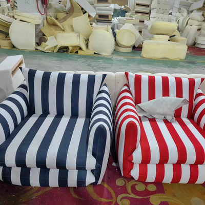 Traditional French Cotton Linen Oil Wax Leather Wood Square Curved Accent Chair With Backrest & Armrest For Living Room