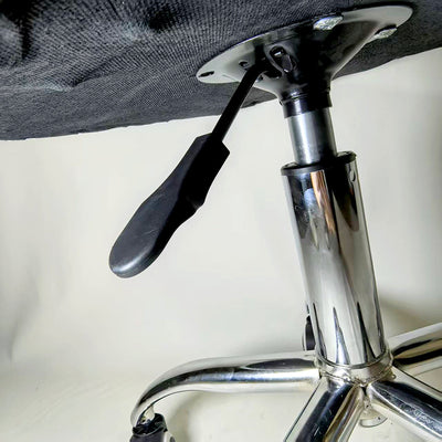Modern Minimalist Cotton Velvet Metal Rounded Desk Chair With Backrest For Home Office