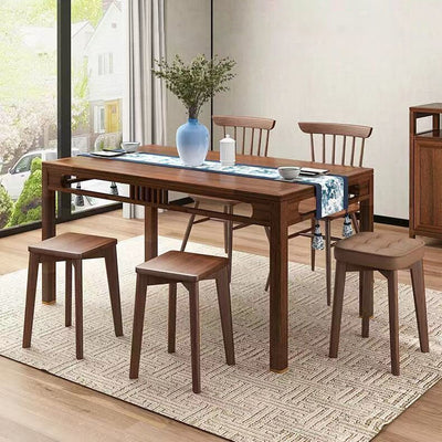 Traditional Chinese Solid Wood Square Chair For Living Room