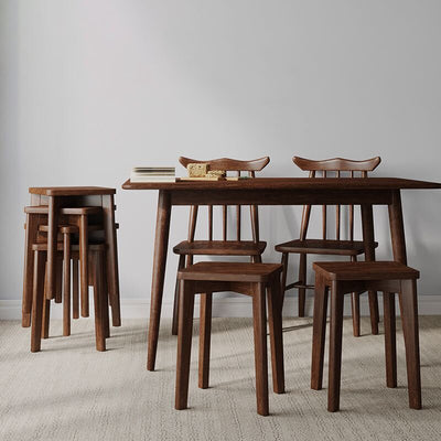Traditional Chinese Solid Wood Square Chair For Living Room