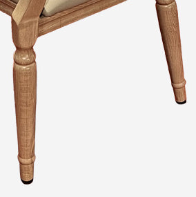 Chaise de salle à manger ovale trapézoïdale rembourrée en rotin vintage traditionnel et bois massif avec dossier pour salle à manger 