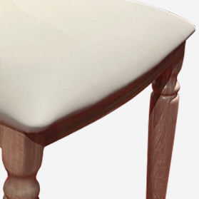 Chaise de salle à manger ovale trapézoïdale rembourrée en rotin vintage traditionnel et bois massif avec dossier pour salle à manger 