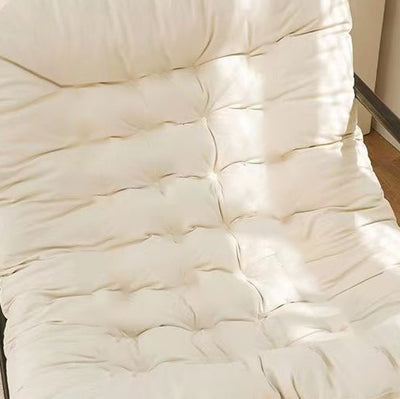 Contemporary Creative Tech Fabric Carbon Steel S-Shaped Rocking Accent Chair With Backrest & Armrests For Living Room