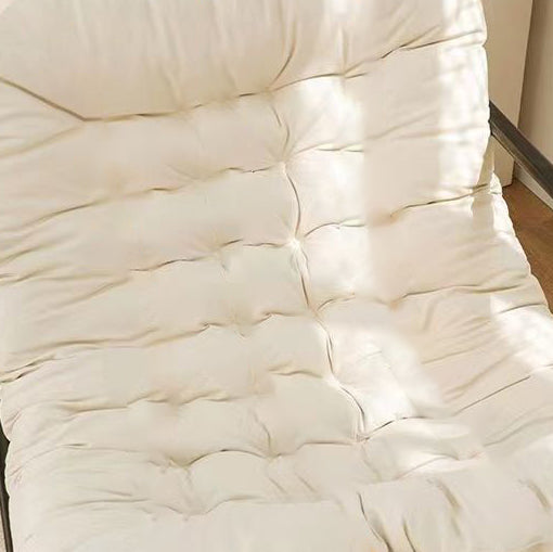 Contemporary Creative Tech Fabric Carbon Steel S-Shaped Rocking Accent Chair With Backrest & Armrests For Living Room