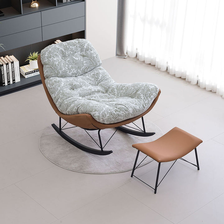 Chaise d'appoint contemporaine en cuir écologique créatif, suède, acier au carbone, chêne, courbée, semi-fermée, avec dossier pour salon 