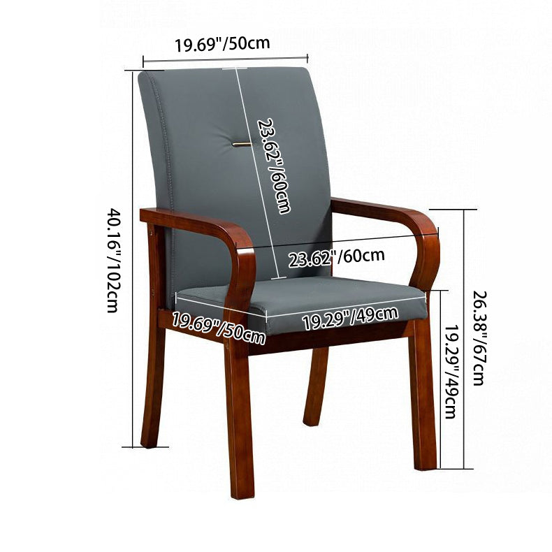 Contemporary Creative Cat Scratch Resistant Leather Solid Wood Curved Rectangular Accent Chair Backrest And Armrests For Living Room