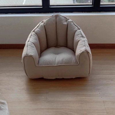 Contemporary Scandinavian Snow Velvet EPS Curved Semi-Circular Accent Chair Backrest And Armrests For Living Room