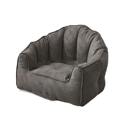 Contemporary Scandinavian Snow Velvet EPS Curved Semi-Circular Accent Chair Backrest And Armrests For Living Room