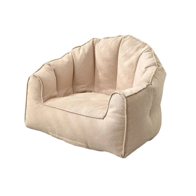 Contemporary Scandinavian Snow Velvet EPS Curved Semi-Circular Accent Chair Backrest And Armrests For Living Room