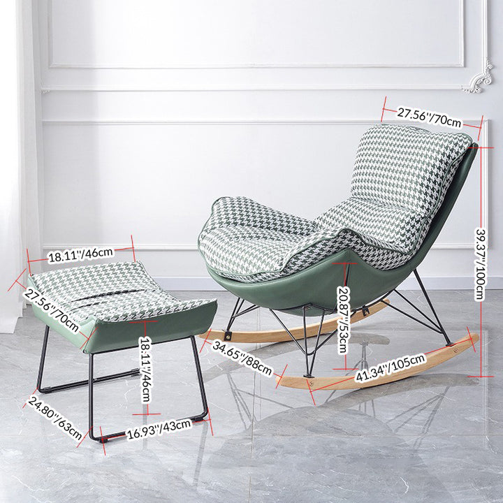 Chaise d'appoint contemporaine scandinave en similicuir, bois massif et fer, incurvée, semi-fermée, avec dossier, pour salon 