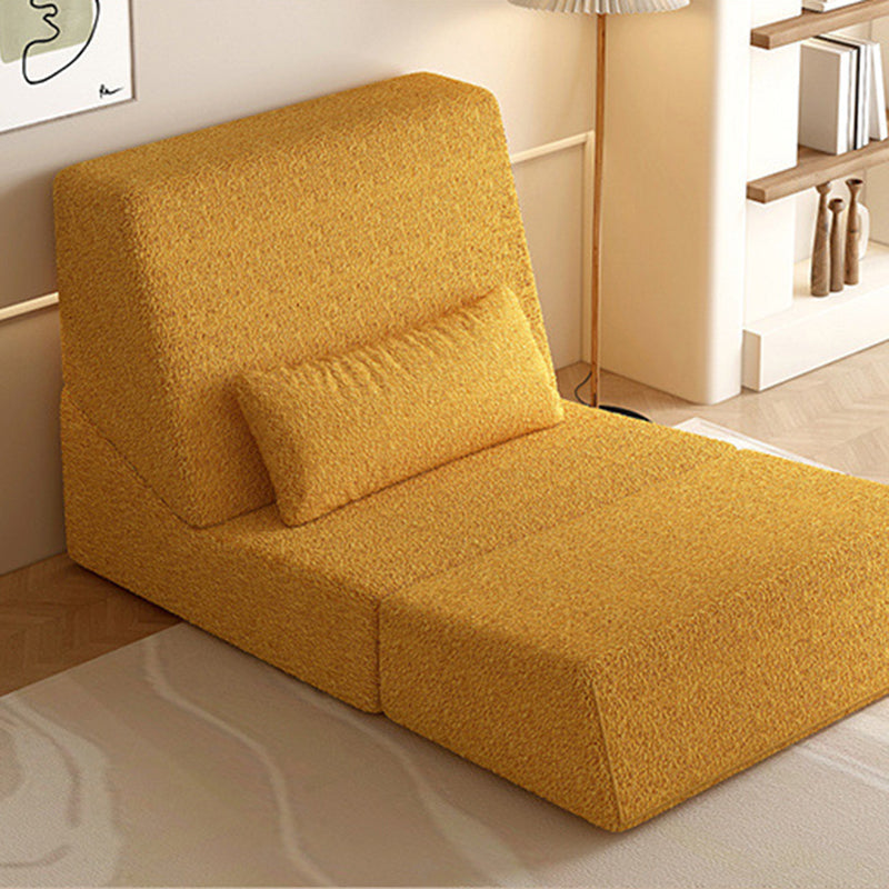 Modern Minimalist Lambswool Square Foldable Sofa Bed With Backrest For Bedroom