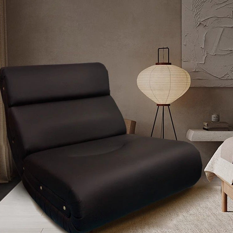 Traditional French Cat Scratch Resistant Leather Solid Wood Curved Square Accent Chair With Backrest For Living Room