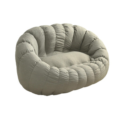 Contemporary Creative Chenille Velvet EPS Semi-Round Cloud Accent Chair With Backrest For Living Room