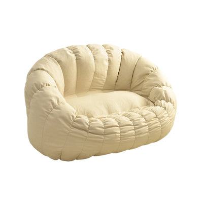 Contemporary Creative Chenille Velvet EPS Semi-Round Cloud Accent Chair With Backrest For Living Room