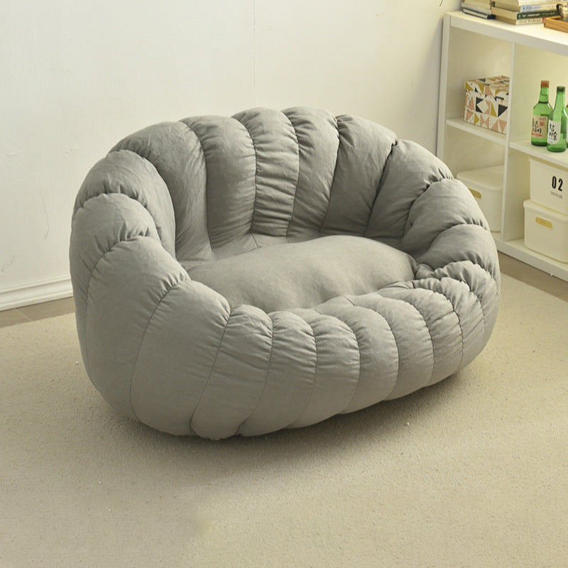 Contemporary Creative Chenille Velvet EPS Semi-Round Cloud Accent Chair With Backrest For Living Room