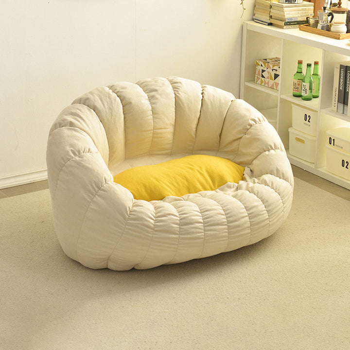 Contemporary Creative Chenille Velvet EPS Semi-Round Cloud Accent Chair With Backrest For Living Room