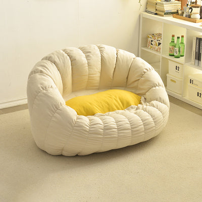Contemporary Creative Chenille Velvet EPS Semi-Round Cloud Accent Chair With Backrest For Living Room