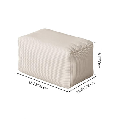 Contemporary Creative Corduroy EPS U-Shaped Rounded Square Accent Chair With Backrest For Living Room