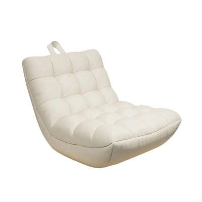 Contemporary Scandinavian Tech Fabric EPS Plaid Rectangular Curved Accent Chair With Backrest For Living Room