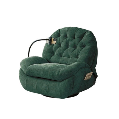 Contemporary Scandinavian Cat Scratch Leather Chenille Velvet Metal Semi-Circle Grid Accent Chair With Backrest For Living Room