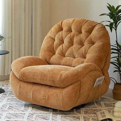 Contemporary Scandinavian Cat Scratch Leather Chenille Velvet Metal Semi-Circle Grid Accent Chair With Backrest For Living Room