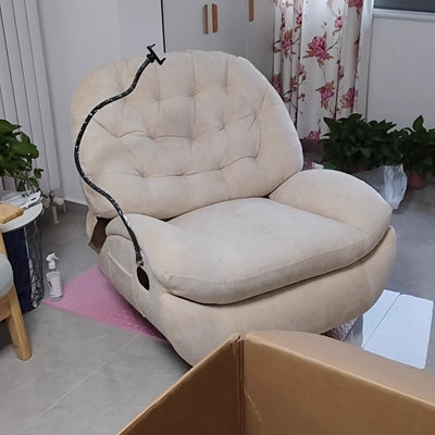 Contemporary Scandinavian Cat Scratch Leather Chenille Velvet Metal Semi-Circle Grid Accent Chair With Backrest For Living Room