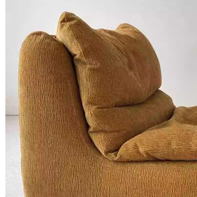 Contemporary Creative Velvet Feather Filled Tofu Block Square Accent Chair With Backrest For Living Room