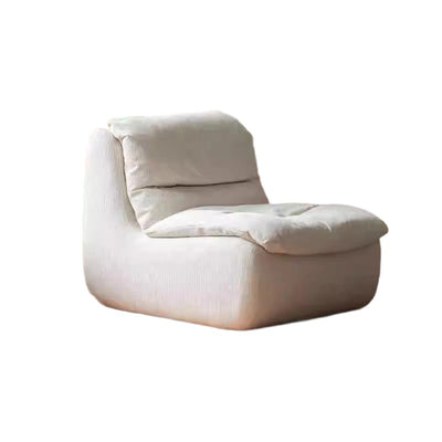 Contemporary Creative Velvet Feather Filled Tofu Block Square Accent Chair With Backrest For Living Room