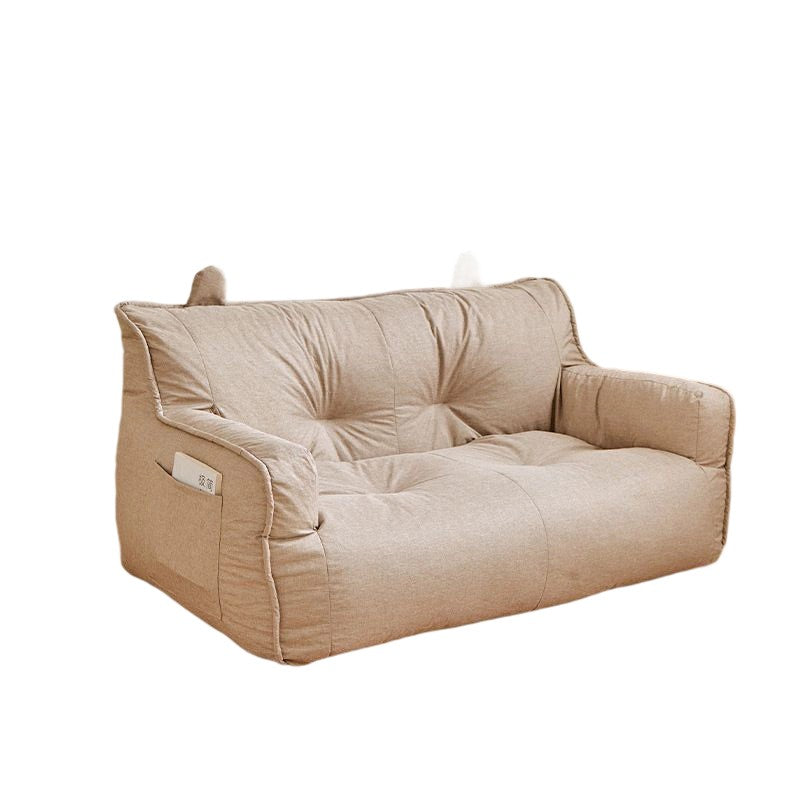 Sofá rectangular contemporáneo de lino de algodón escandinavo EPS con forma de conejo con respaldo y reposabrazos para sala de estar 