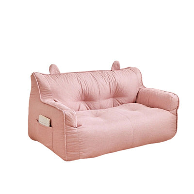 Contemporary Scandinavian Cotton Linen EPS Bunny Shaped Rectangular Sofa With Backrest Armrests For Living Room