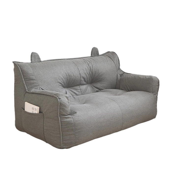 Sofá rectangular contemporáneo de lino de algodón escandinavo EPS con forma de conejo con respaldo y reposabrazos para sala de estar 