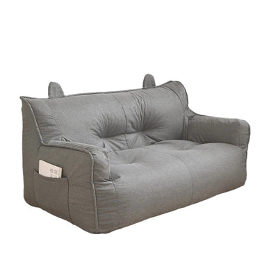 Contemporary Scandinavian Cotton Linen EPS Bunny Shaped Rectangular Sofa With Backrest Armrests For Living Room