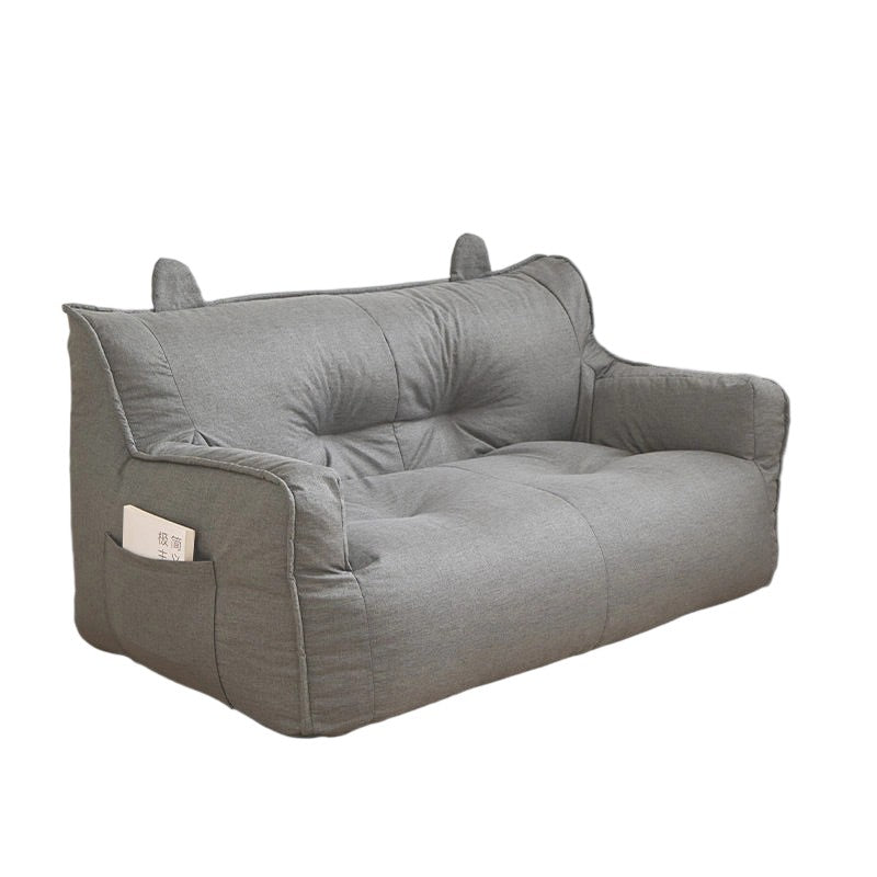 Contemporary Scandinavian Cotton Linen EPS Bunny Shaped Rectangular Sofa With Backrest Armrests For Living Room