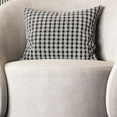 Modern Luxury Velvet Solid Wood Stainless Steel Semi-Enclosed Round Accent Chair Backrest For Living Room