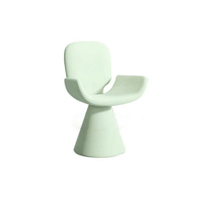 Modern Luxury Suede Solid Wood Curved Swivel Vanity Stool With Backrest For Bedroom
