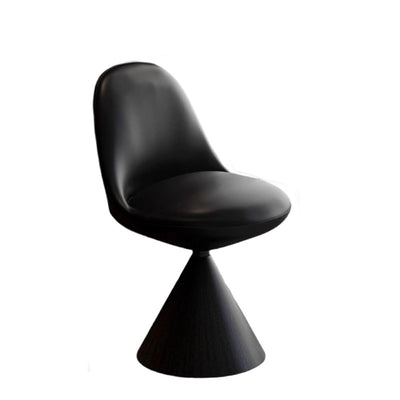 Traditional Chinese Linen Velvet Faux Leather Metal Curved Conical Round Vanity Stool With Backrest For Bedroom