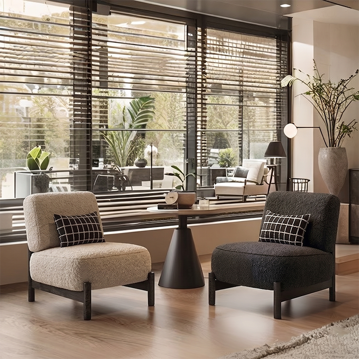 Sillón auxiliar cuadrado cilíndrico de metal con tela sherpa de estilo francés tradicional con respaldo para sala de estar 