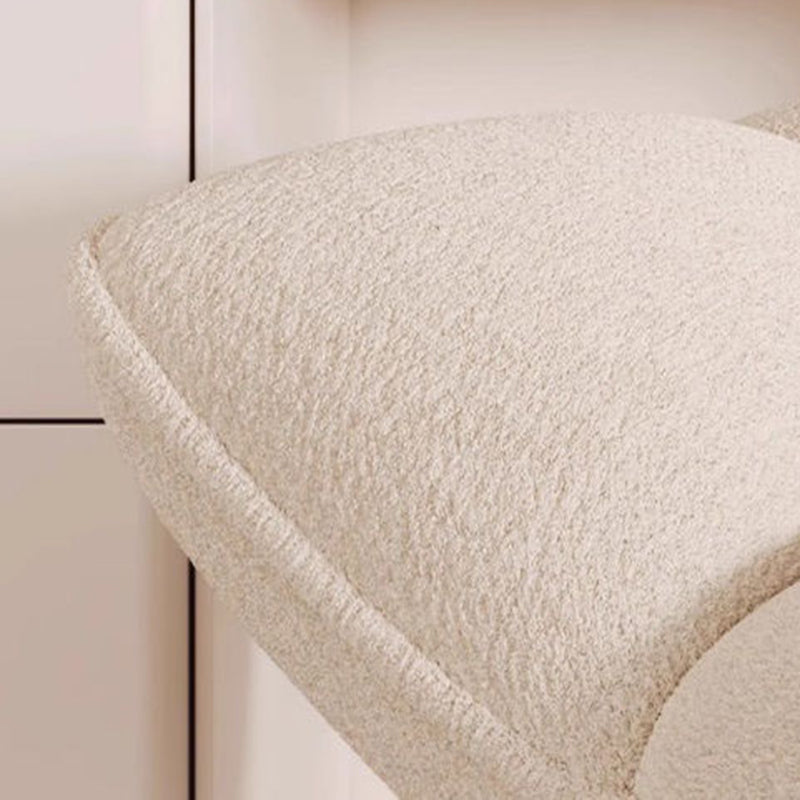 Contemporary Creative Chenille Wood Square Conical Vanity Stool For Bedroom