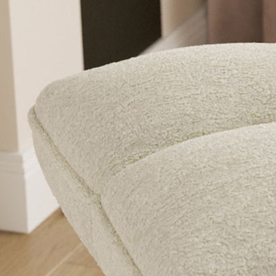 Contemporary Creative Chenille Wood Square Conical Vanity Stool For Bedroom