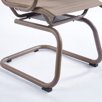 Contemporary Scandinavian Plastic Iron Metal Curved Bow Accent Chair With Backrest Armrests For Living Room