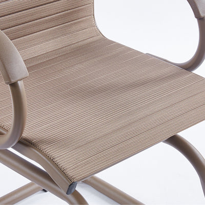 Contemporary Scandinavian Plastic Iron Metal Curved Bow Accent Chair With Backrest Armrests For Living Room