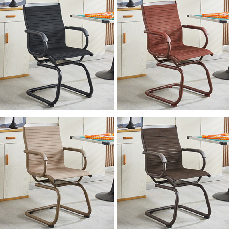 Contemporary Scandinavian Plastic Iron Metal Curved Bow Accent Chair With Backrest Armrests For Living Room