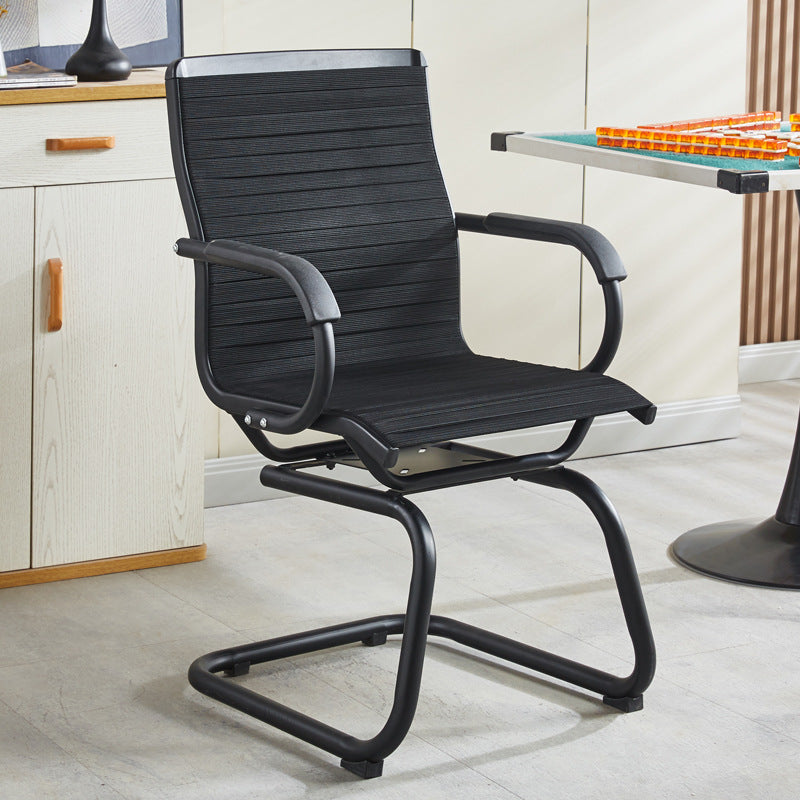 Contemporary Scandinavian Plastic Iron Metal Curved Bow Accent Chair With Backrest Armrests For Living Room