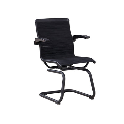 Contemporary Scandinavian Plastic Iron Metal Curved Bow Accent Chair With Backrest Armrests For Living Room