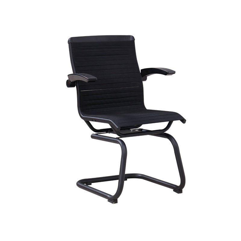 Contemporary Scandinavian Plastic Iron Metal Curved Bow Accent Chair With Backrest Armrests For Living Room