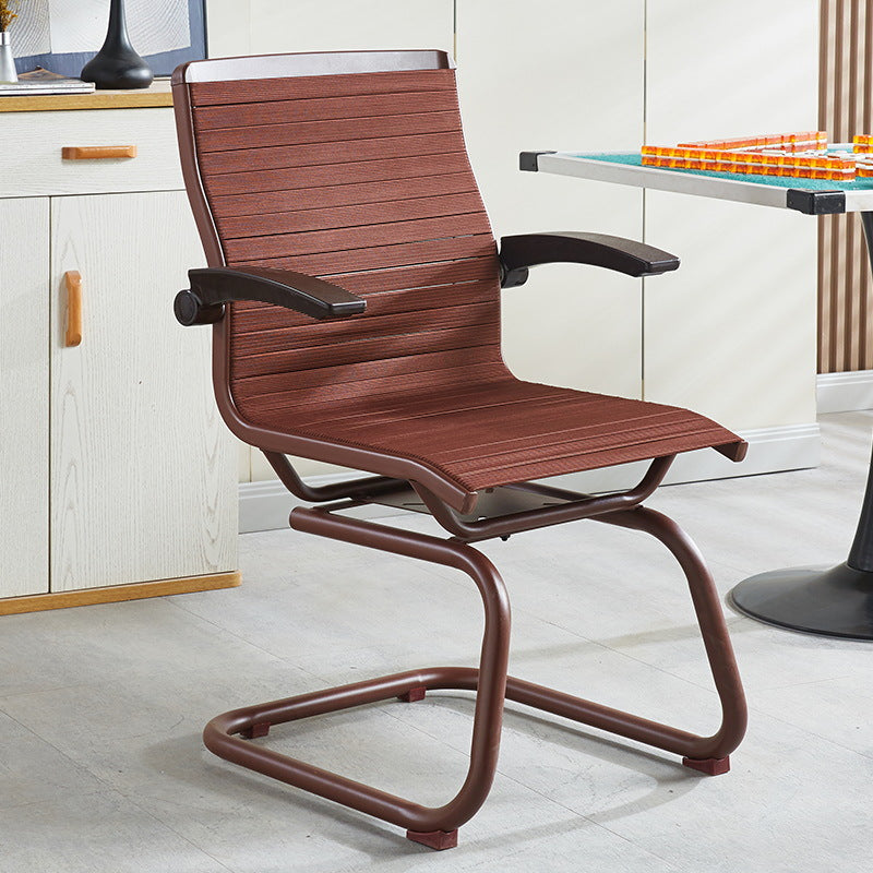 Contemporary Scandinavian Plastic Iron Metal Curved Bow Accent Chair With Backrest Armrests For Living Room