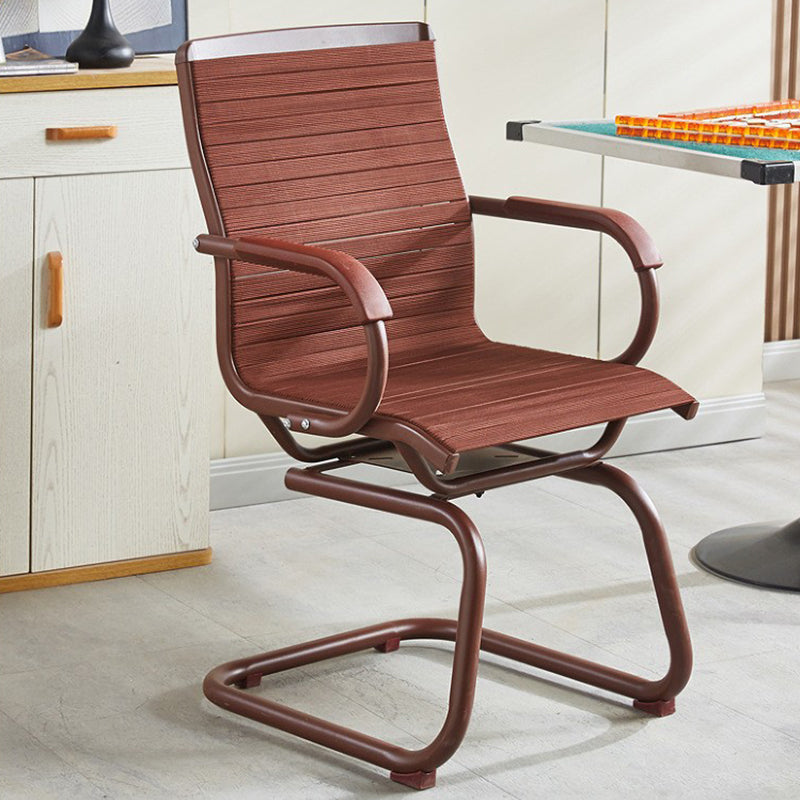 Contemporary Scandinavian Plastic Iron Metal Curved Bow Accent Chair With Backrest Armrests For Living Room