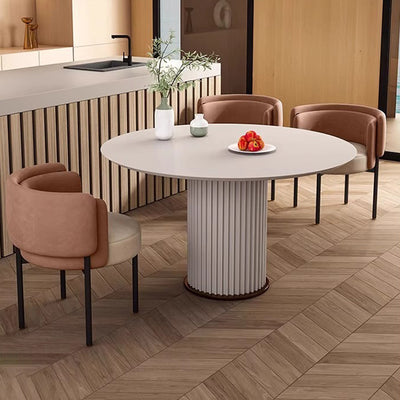 Contemporary Scandinavian Matte Velvet Carbon Steel Round Vanity Stool With Backrest For Bedroom